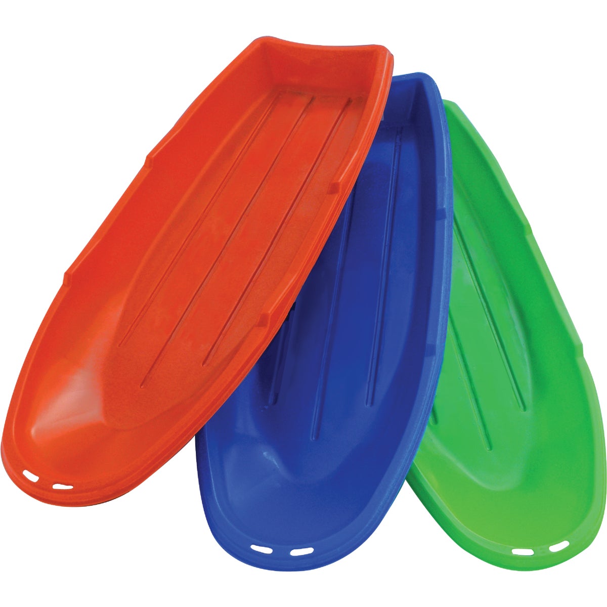 Item 821721, Lightweight polyethylene snow sled. Holds 2 riders.