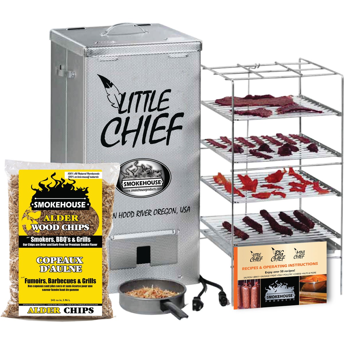 Item 823538, Electric smoker made for curing and smoking game and domestic meats.