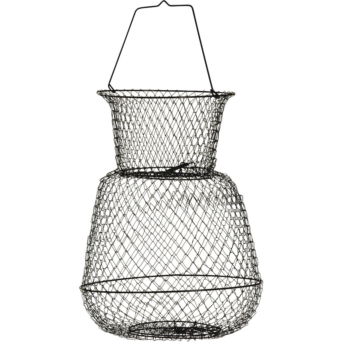 Item 835404, Round wire fish basket features Uni-chrome plating to resist rust and 