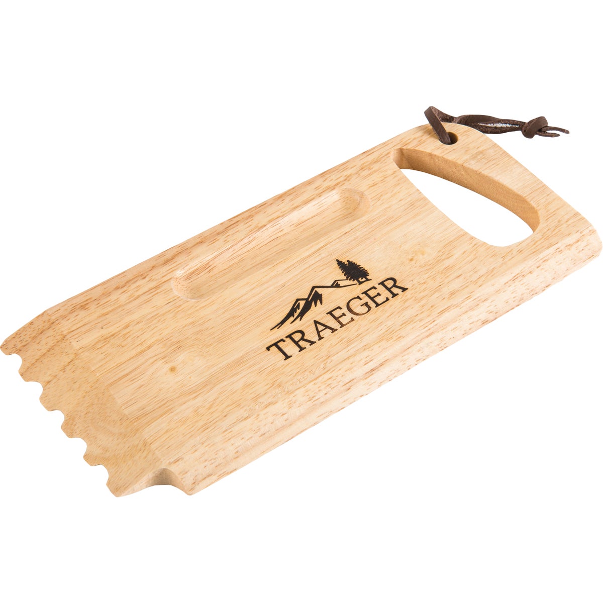 Item 895233, Wooden grill scraper that cleans grill grates easily and effectively.