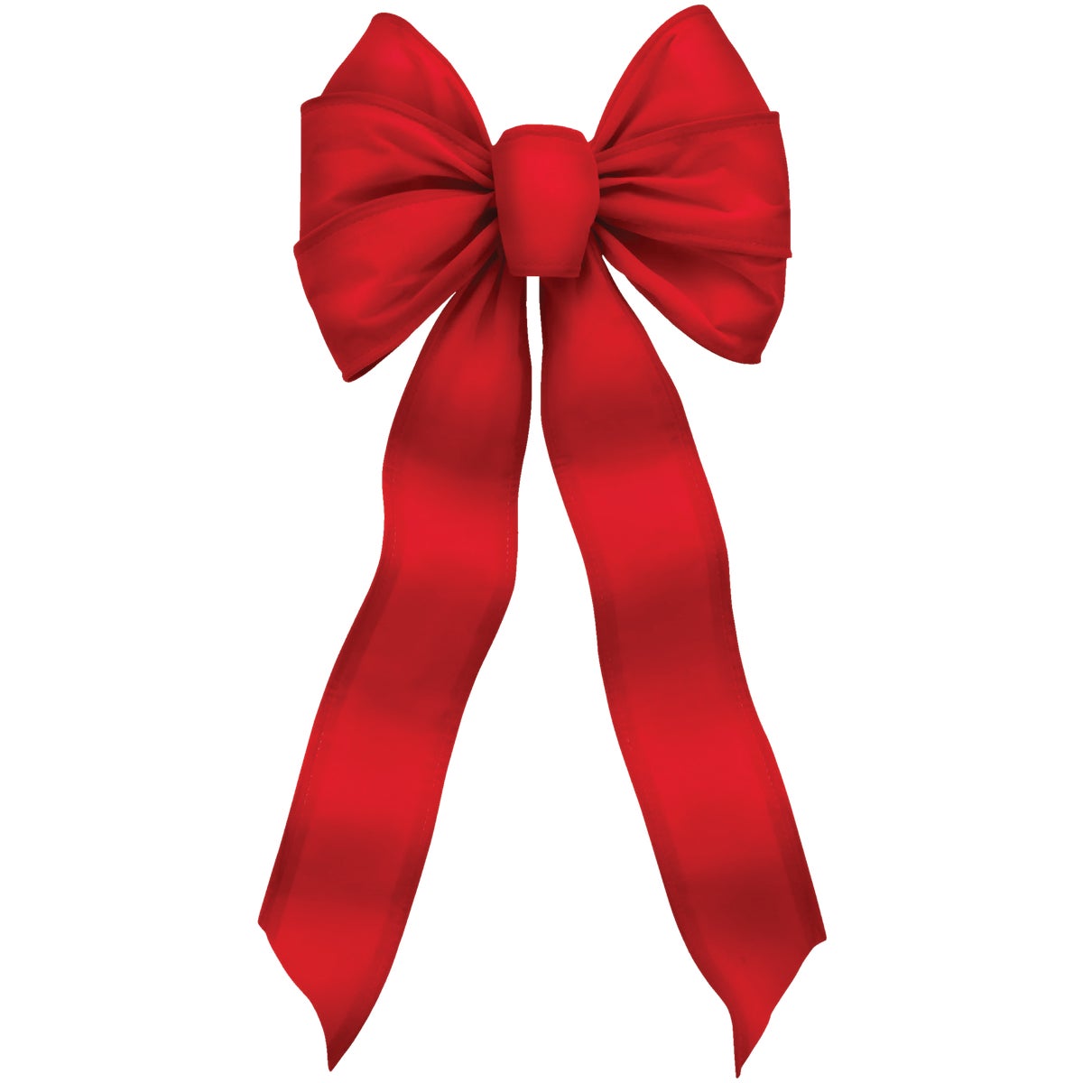 Item 900003, 7-loop red velvet bow. Features wire edges to shape and form as desired.
