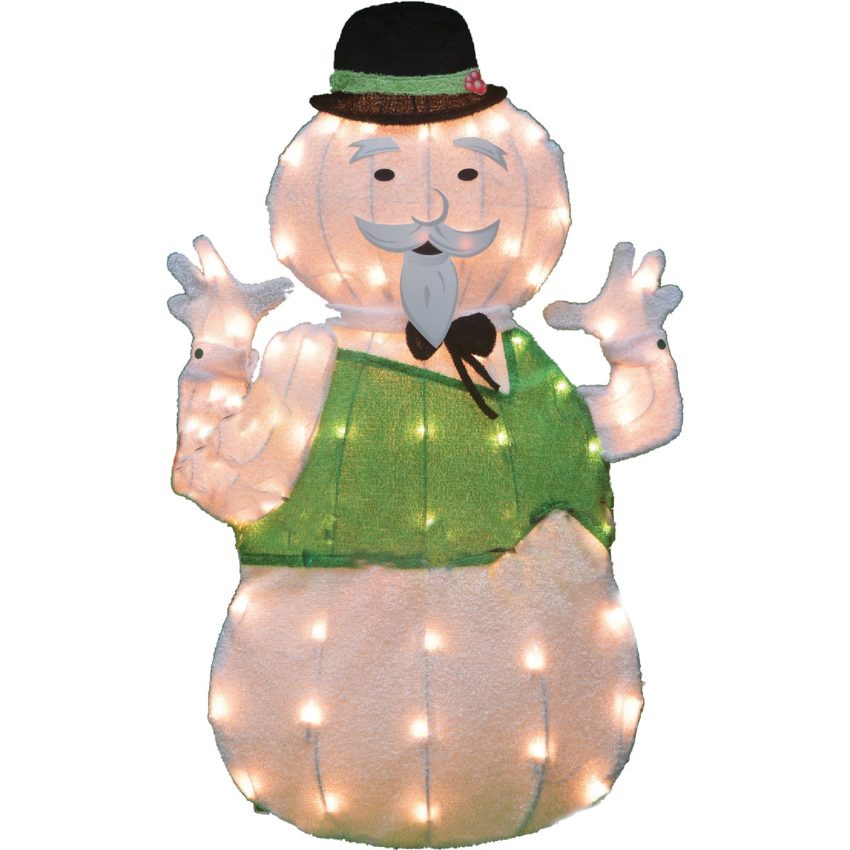 Item 900214, 32-inch 2-dimensional pre-lit Rudolph's Sam The Snowman.