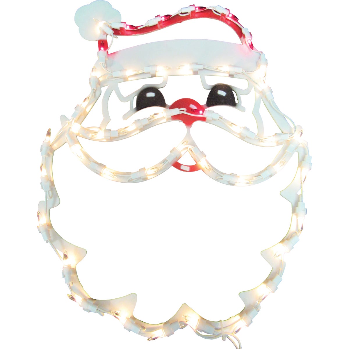 Item 900299, Lighted Santa face plaque ideal for holiday decorating.