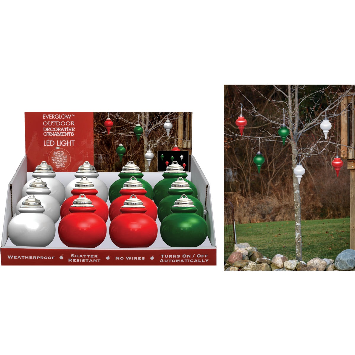 Item 900325, LED (light emitting diode) outdoor finial ornament.