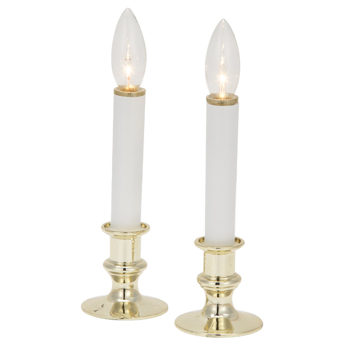 Item 901806, Plastic base battery-operated 2-pack candles.