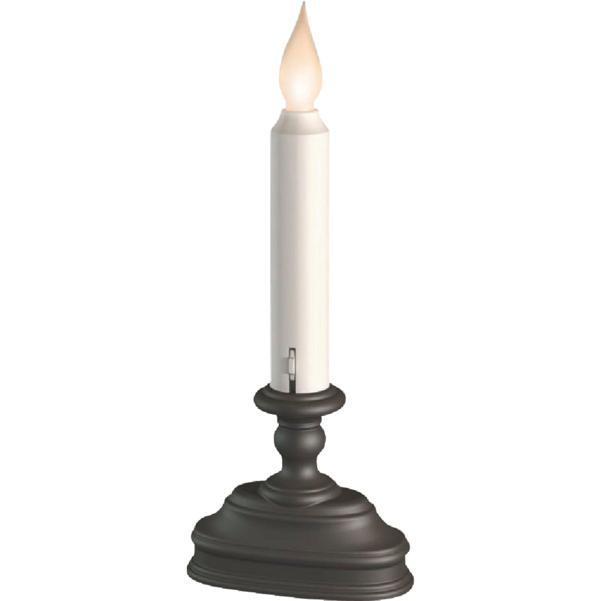 Item 904260, Warm white LED (light emitting diode) traditional battery operated candle.