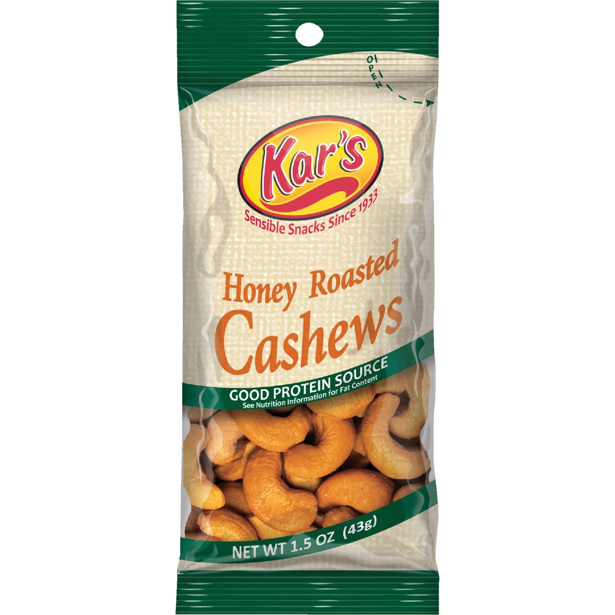 Item 970039, 1.5-ounce honey roasted cashews.