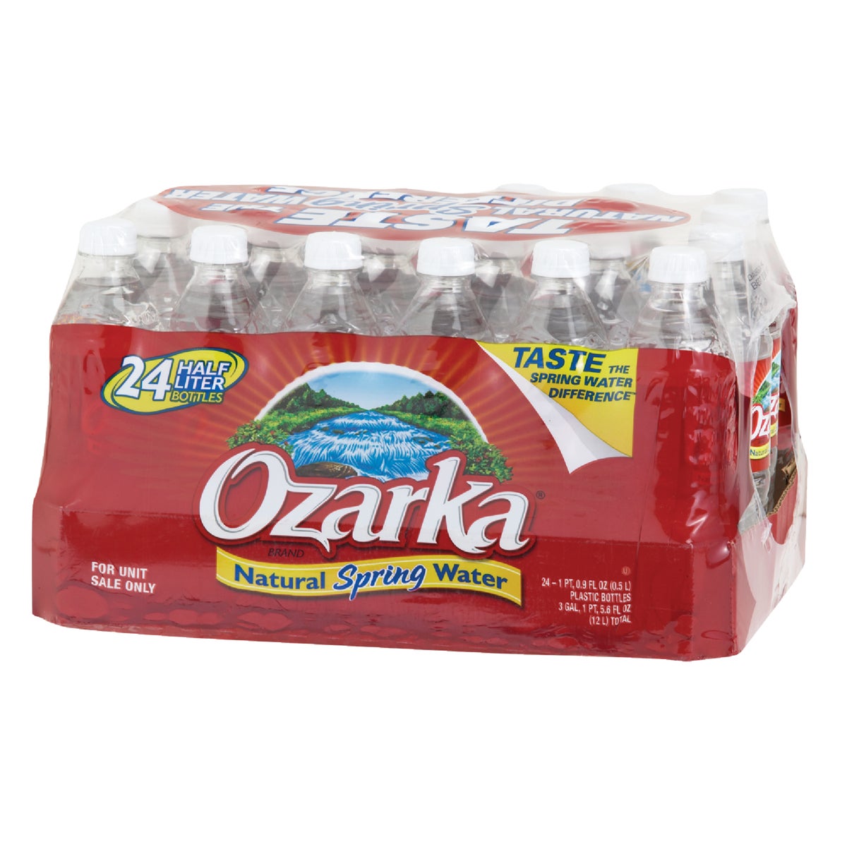 Item 970097, 24-pack of 0.5L bottled spring water.