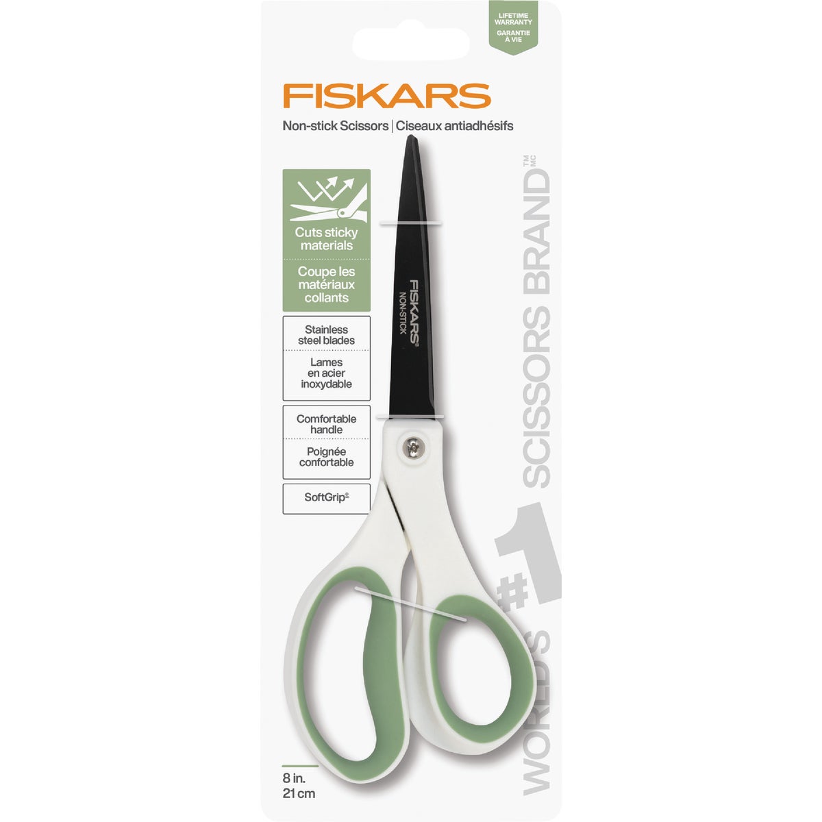 Item 970138, Titanium-coated, nonstick blade scissors.