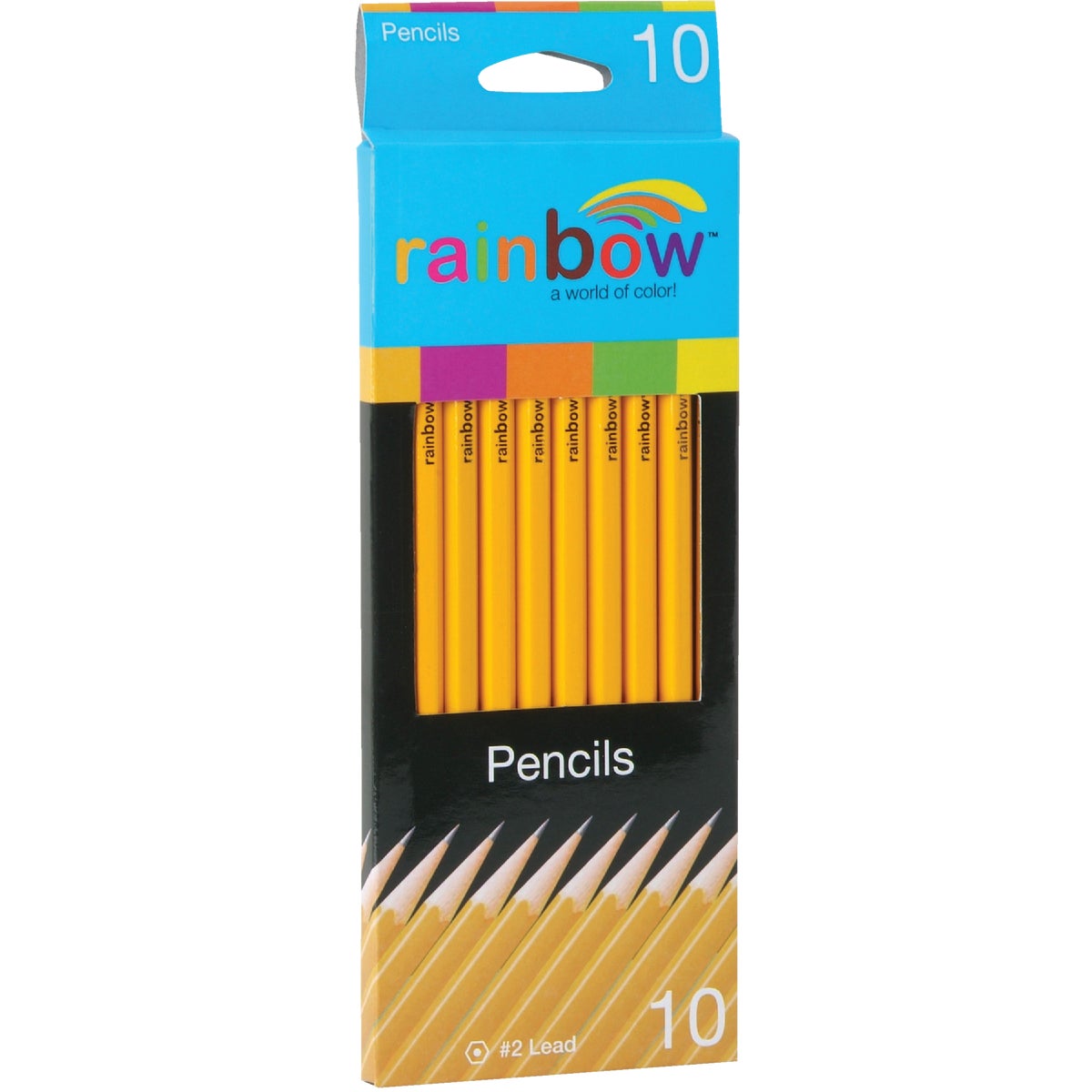 Item 970189, No. 2 lead core pencils with a yellow exterior and end cap pink eraser.