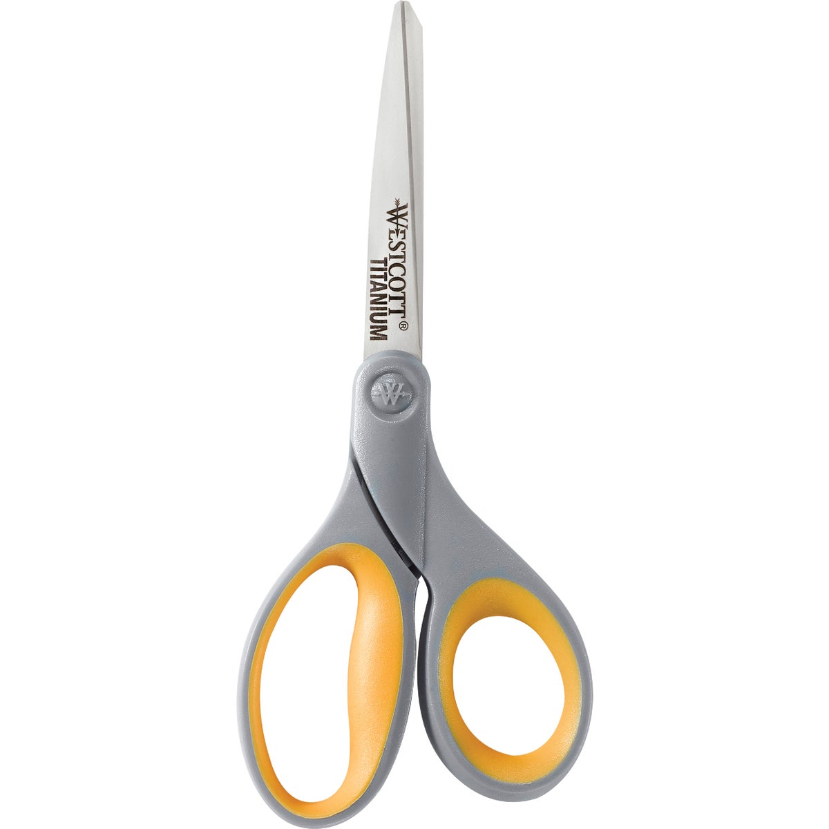 Item 970256, Titanium bonded scissors with soft handle design. Stays sharper longer.