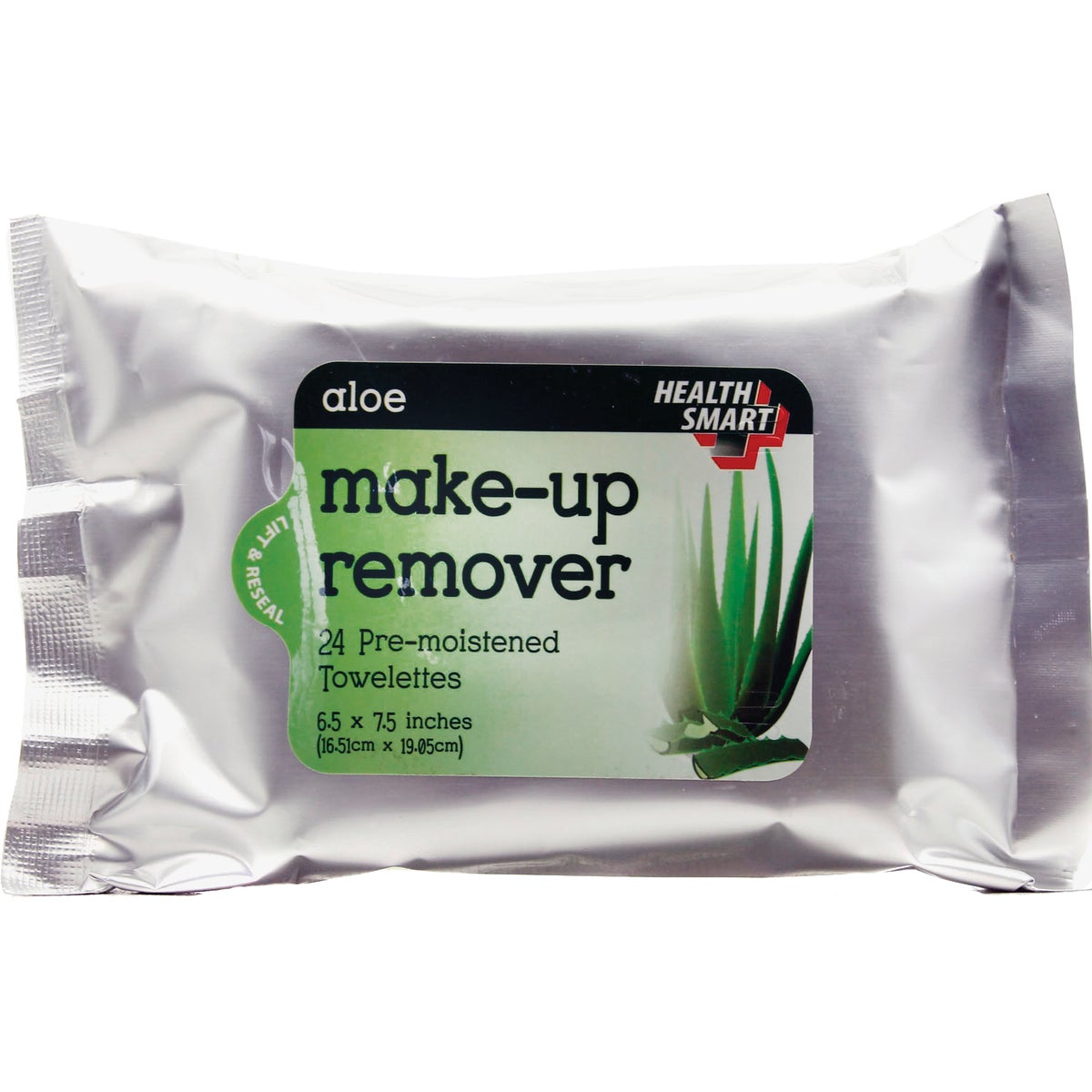 Item 970671, Make-Up Remover. 24 Pre-moistened towelettes. 6.5 In. x 7.5 In.