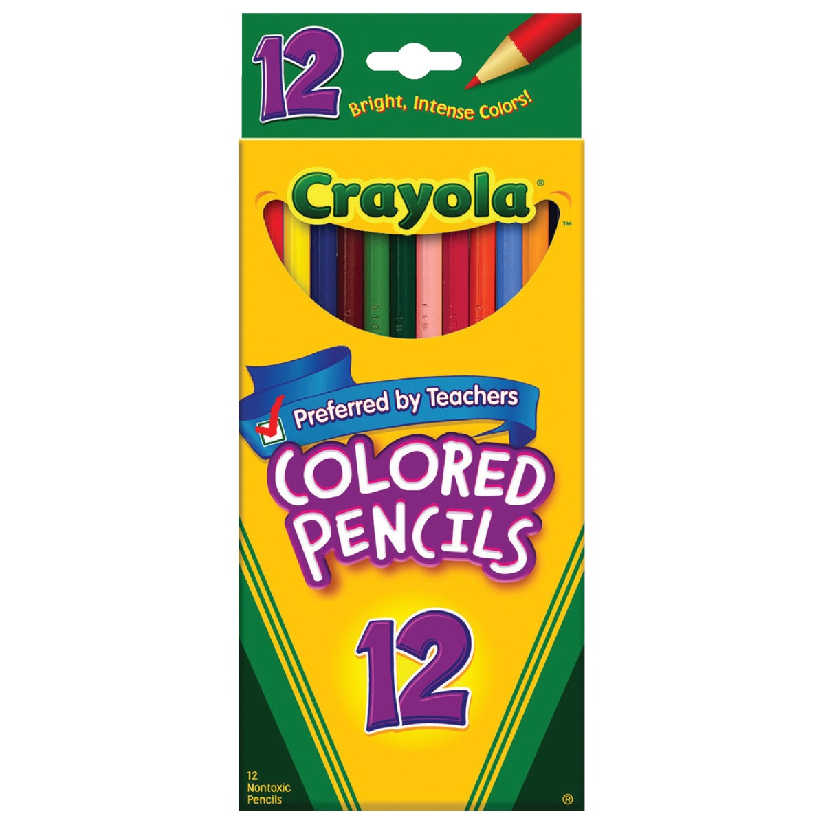 Item 970689, Long pencils in assorted colors in a peggable package.
