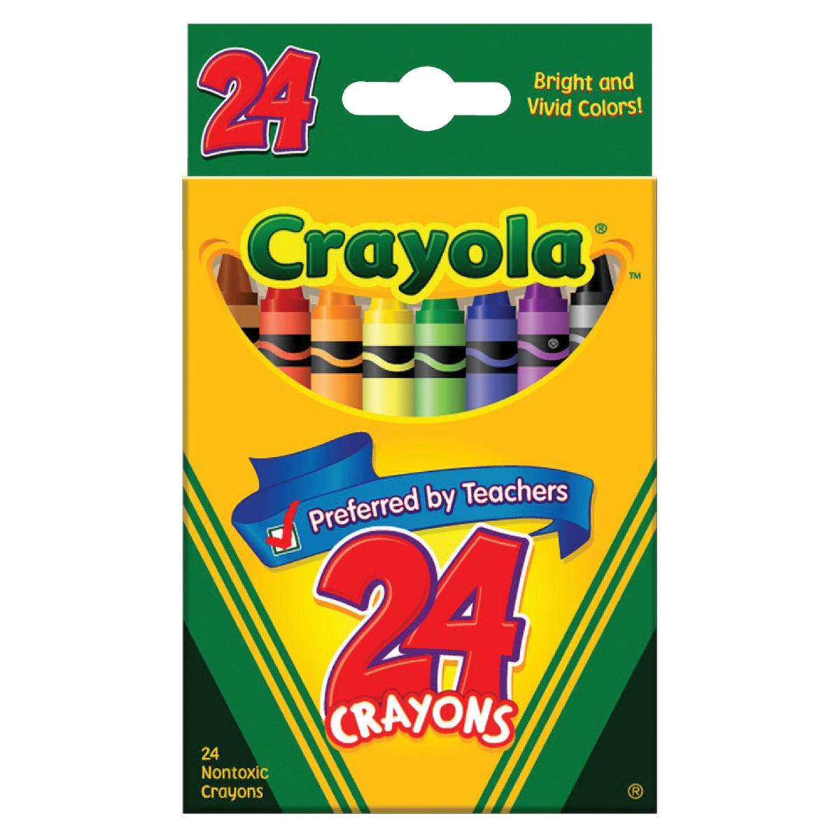 Item 970697, Nontoxic Crayola crayons in traditional bright and vivid colors.