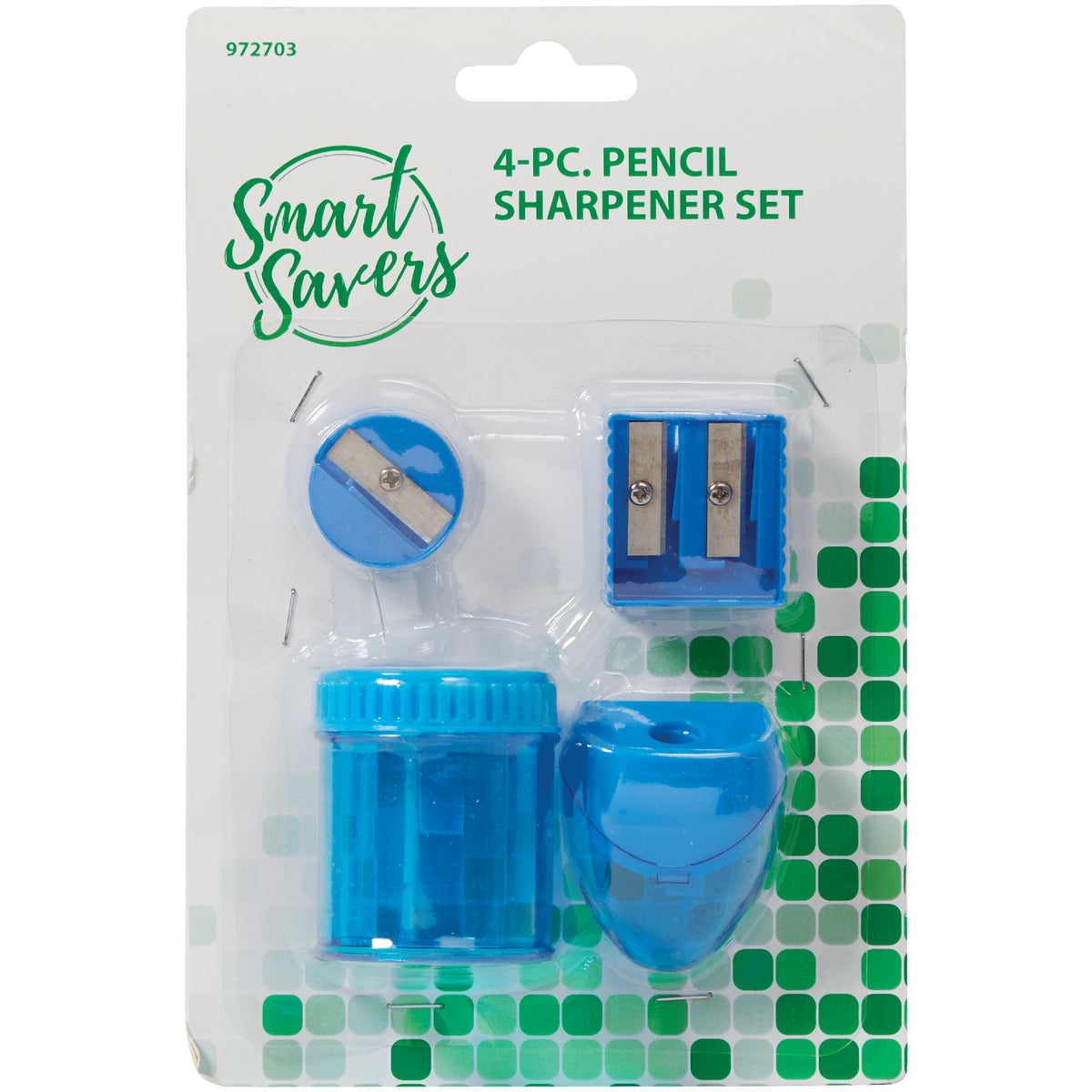 Item 972703, Smart Savers pencil sharpener set.