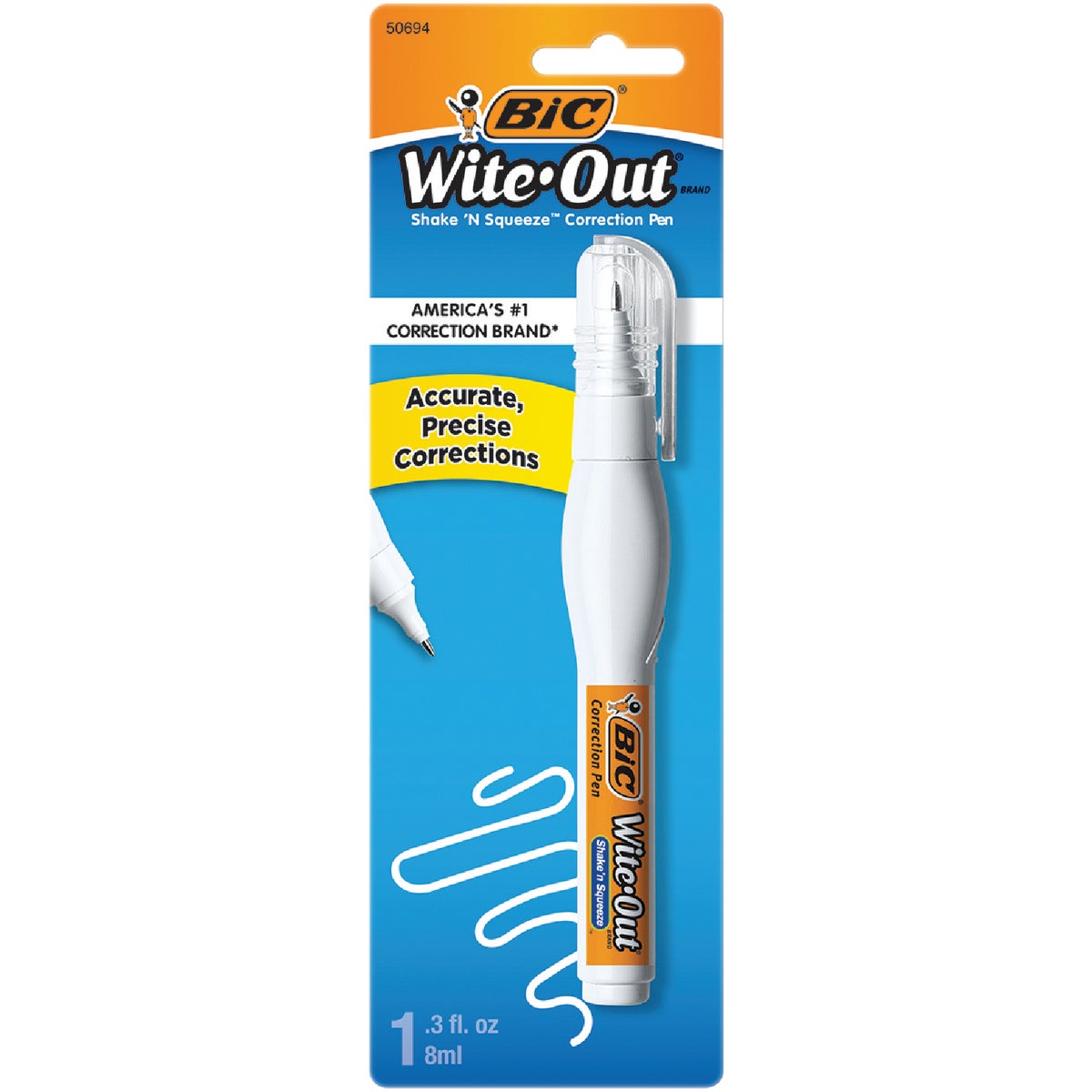 Item 974188, White correction pen featuring a needle-point tip for increased precision 
