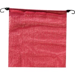 Item 100164, Fluorescent red mesh safety flag with bungee cord and hooks is made with 