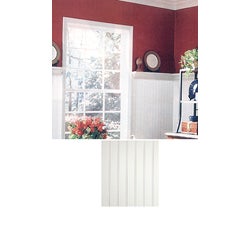 Item 100298, Paintable wall paneling features the classic look of beaded planks with a 