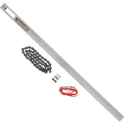 Item 100454, The chain tube rail extension kit accommodates garage door opener for use 