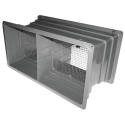 Item 100839, DLX gray plastic foundation vent with 1/4 In.