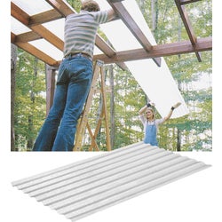 Item 101491, Translucent corrugated panels ideal for deck and patio covers, year round 