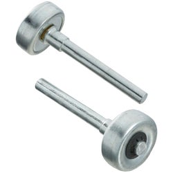 Item 101990, Garage door roller is constructed from steel.