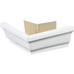 Item 103020, Aluminum outside box miter is designed to work with a K-Style gutter and 