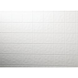 Item 103872, AquaTile embossed tileboard is a complete, water-resistant wall covering 