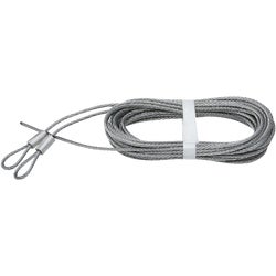 Item 105399, Galvanized carbon steel aircraft cables are used on extension spring doors