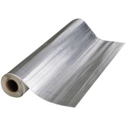 Item 106585, Self-adhering waterproofing material featuring a reflective aluminum 