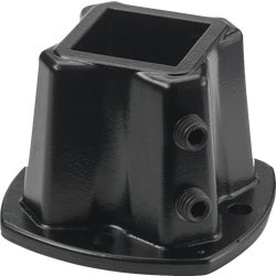 Item 106992, Floor post flange. Accepts 1-1/4 In. square tubing.