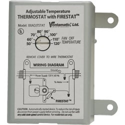 Item 108387, 10A adjustable replacement thermostat with Firestat for power attic 