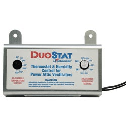 Item 108396, Dual adjustable thermostat/humidistat control for power attic ventilators.