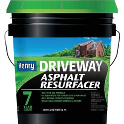 Item 110140, Fills and seals rough surfaces and cracks in asphalt driveways.
