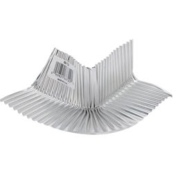 Item 110752, 1-piece flexible 90 degree formed aluminum. Adaptable to any roof pitch.