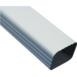Item 115903, Galvanized steel downspout has a baked-on white finish for low maintenance