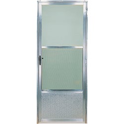 Item 161535, High tensile strength aluminum storm door that adds quality protection to 