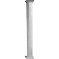 RD0810WHT Crown Column Round Fluted Aluminum Column aluminum column