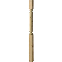 Item 167665, 4 In. x 4 In. x 54 In. S4S treated colonial newel post.