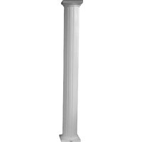 RD0808WHT Crown Column Round Fluted Aluminum Column aluminum column