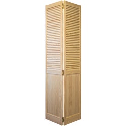 Item 172855, 1-inch thick louver over panel bifold in beautiful vertical grain pine.