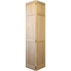 Item 173312, 1-inch thick traditional 6-panel bifold doors in beautiful vertical grain 