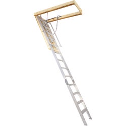 Item 180343, The Louisville Everest Series aluminum attic ladders have a working load 
