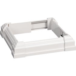 Item 184675, PVC post trim collar consists of 4-pieces for trimming your post wrap.