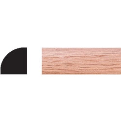 Item 187143, Lineal solid red oak quarter round molding. Cut-to-length. 3/4 In.