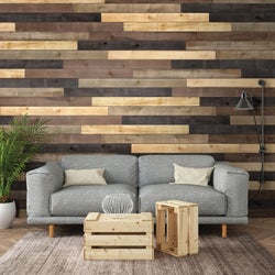 Item 197692, Weathered hardwood accent board wall kit.