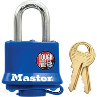 312D Master Lock Blue Covered Laminated Steel Pin Tumbler Padlock