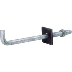 Item 200643, Grip-Rite galvanized anchor bolts with square washers. 5/8 In. x 10 In.