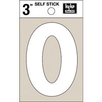 30510 Hy-Ko 3 In. White Self-Stick Numbers adhesive number
