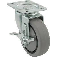 9736 Shepherd Thermoplastic Swivel Plate Caster With Brake